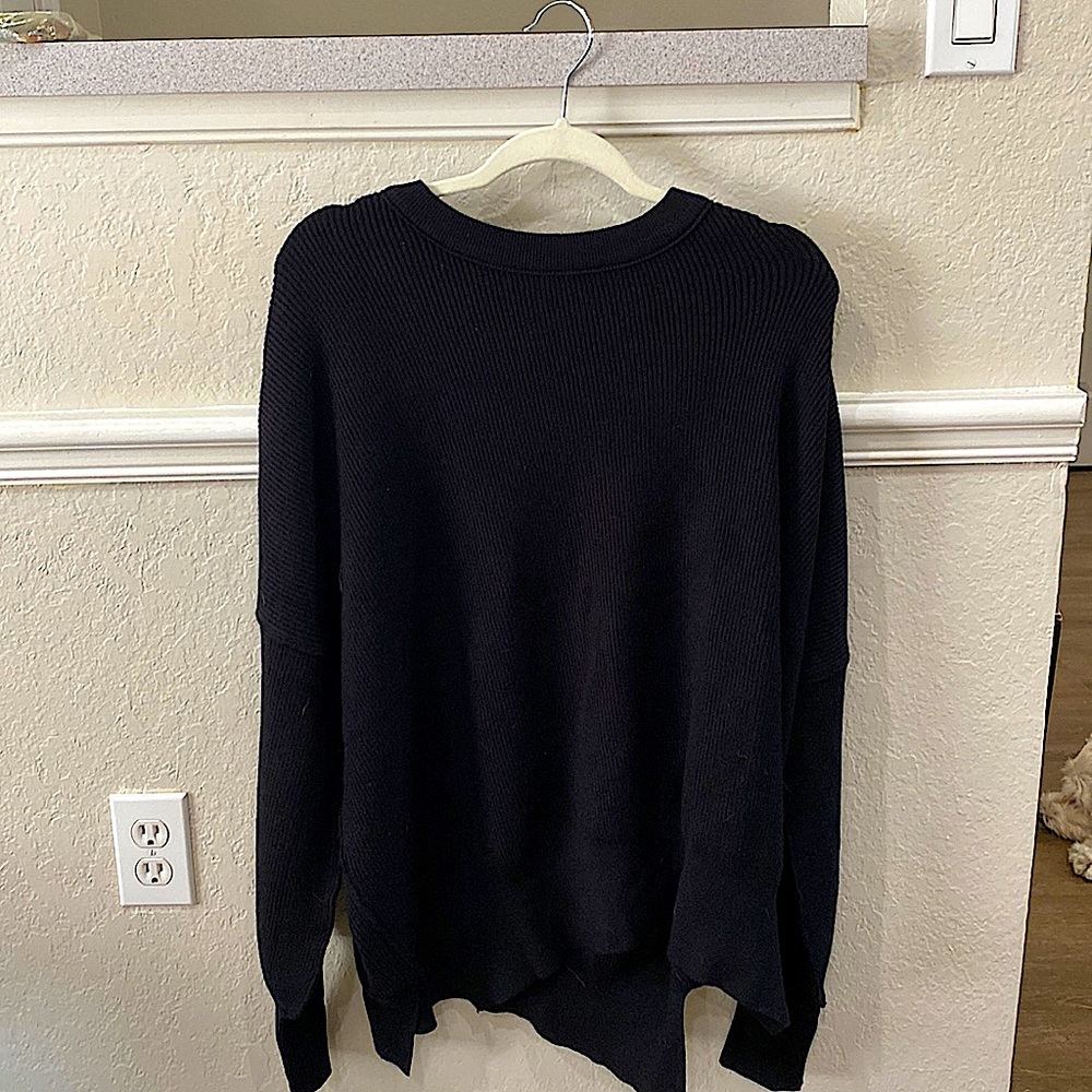 Long black sweater